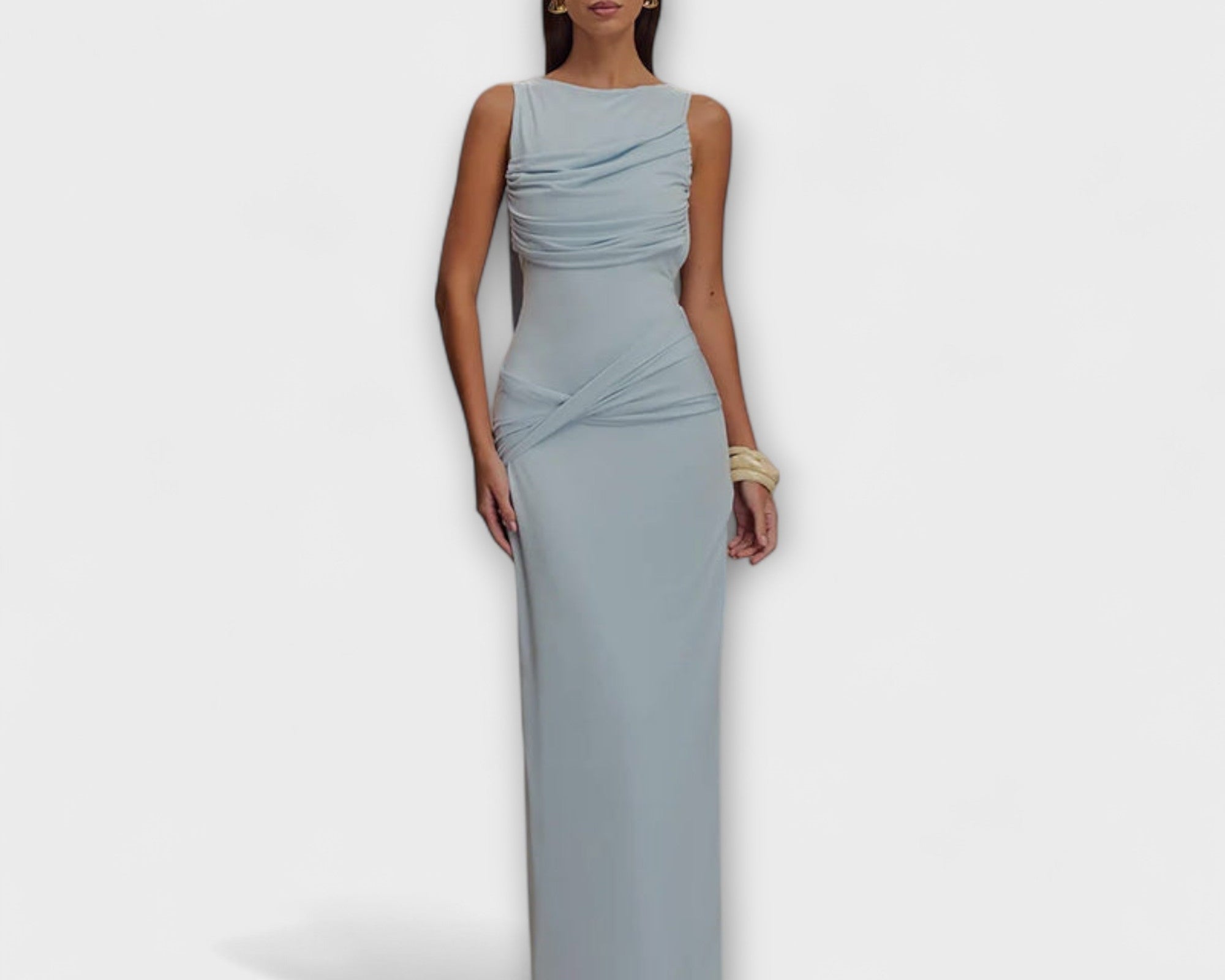 Rieke - Stylisches Maxikleid mit hohem Beinschlitz