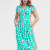 Fienna - Midi Kleid mit Knopfleiste