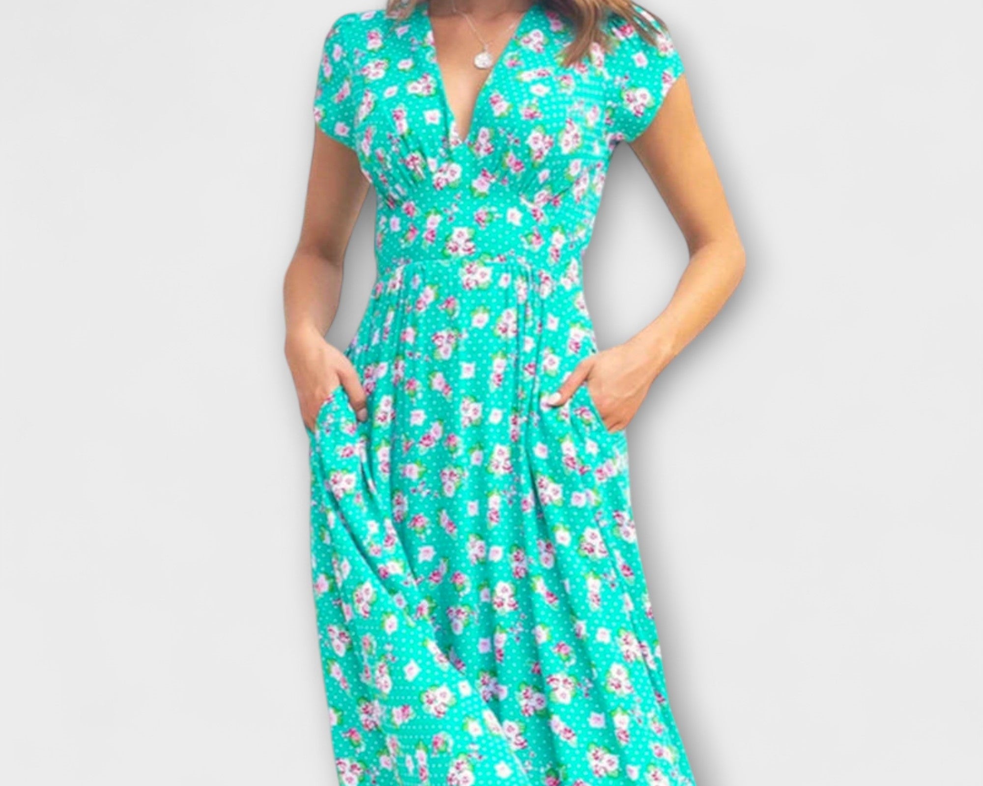 Fienna - Midi Kleid mit Knopfleiste