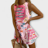Mirava – Mini Kleid in Rosa Print