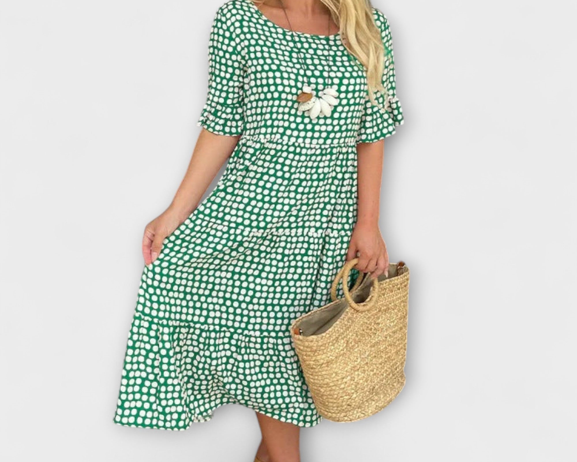 Blythea – Lässiges, gestuftes Midi-Kleid