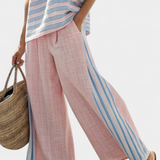 Cecília - Set aus Bambus-Leinen in Rosa