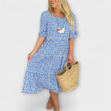 Blythea – Lässiges, gestuftes Midi-Kleid