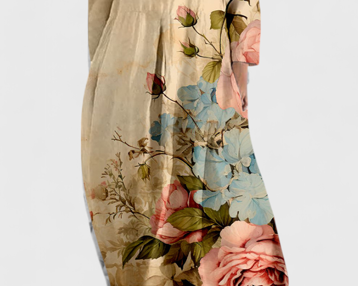 Ana - Fliessendes Kleid mit Muster