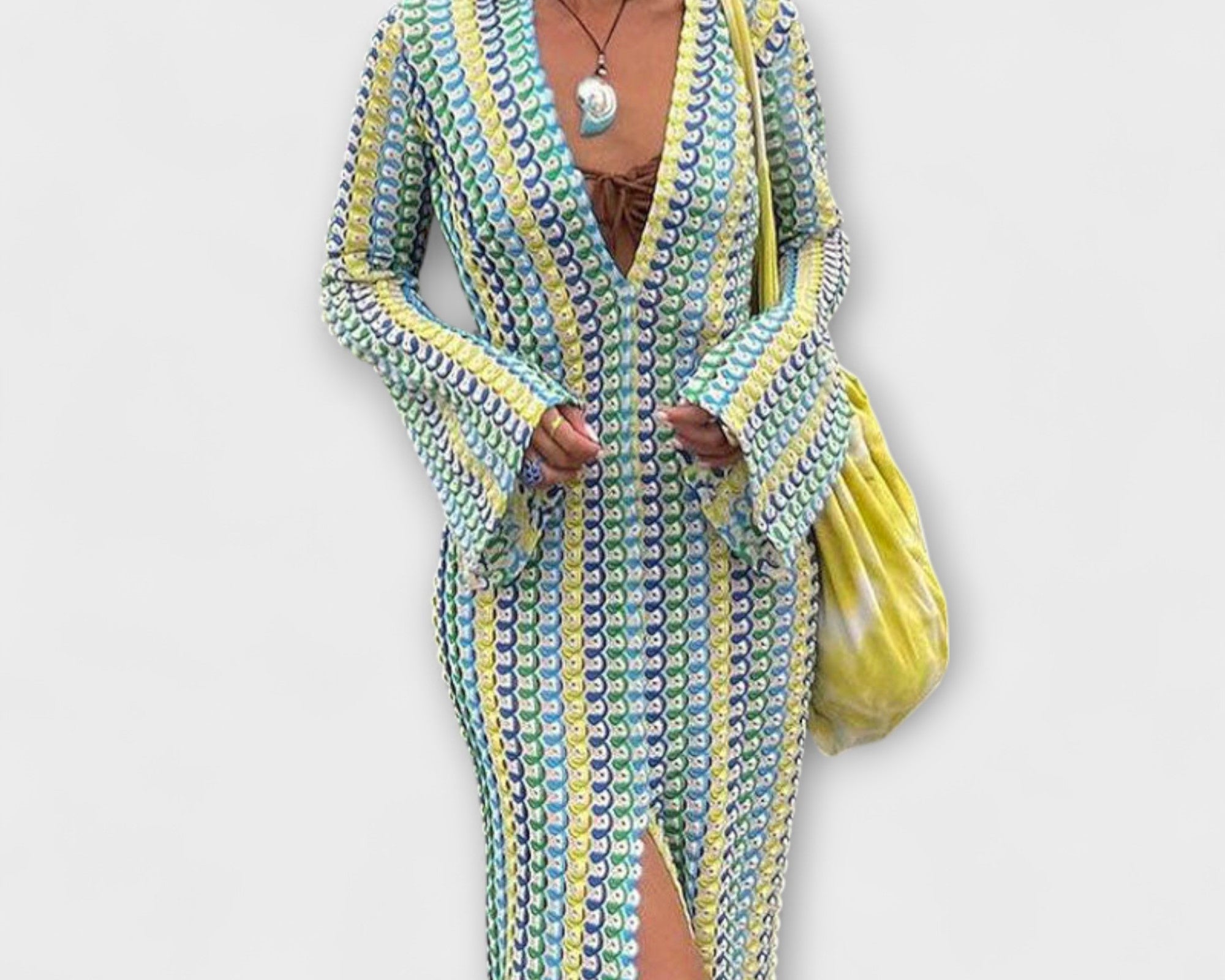 Elina – Maxikleid mit V-Ausschnitt und Urlaubsflair