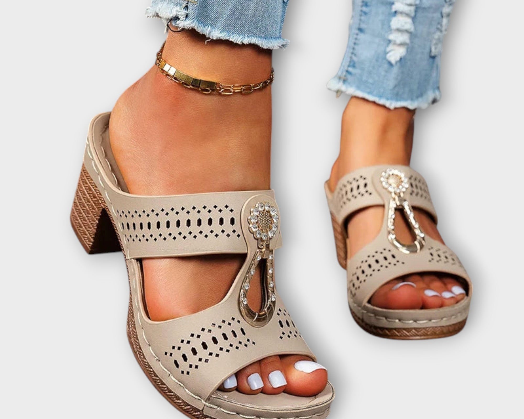 Maria - Stilvolle und Bequeme Orthopädische Sandalen