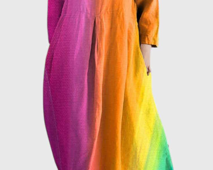 Ana - Fliessendes Kleid mit Muster