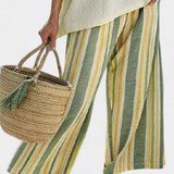 Olívia - Set aus Bambusleinen in Olivenfarbe