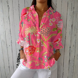 Joana - Bluse mit tropischem Blumenmuster