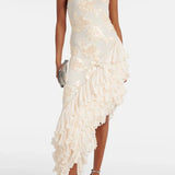 Karen - Maxikleid mit floralen Applikationen