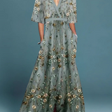 Rute - Elegantes maxikleid mit floralem Muster