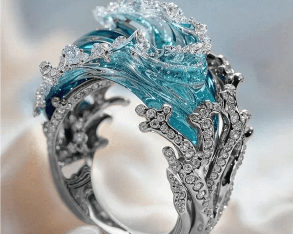 Aprikosen-inspirierter Ring Vizuuri