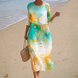 Langes, fliessend-elegantes und bequemes Kleid