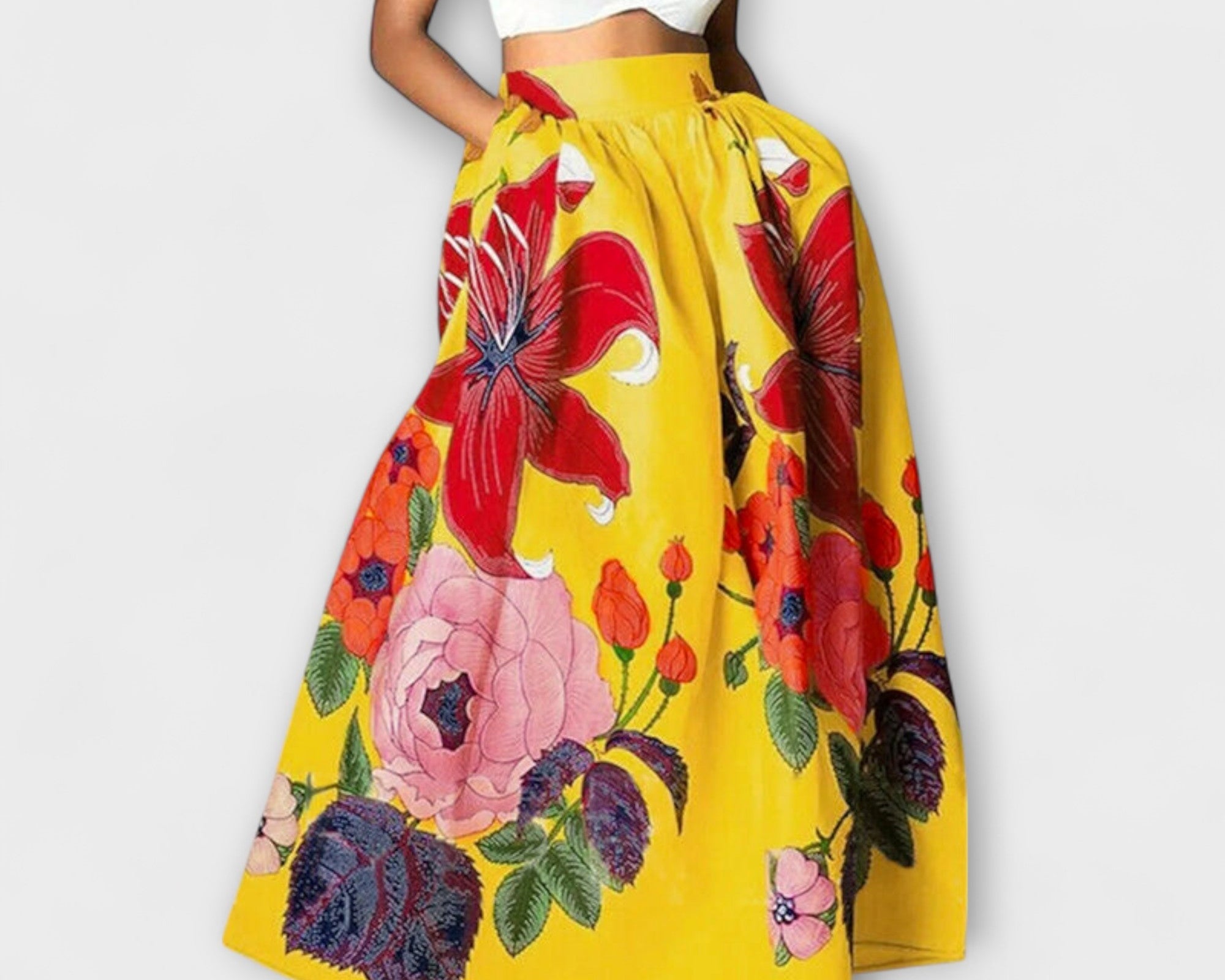 Ysolda - Schicker Hochtaillierter Floralprint-Rock