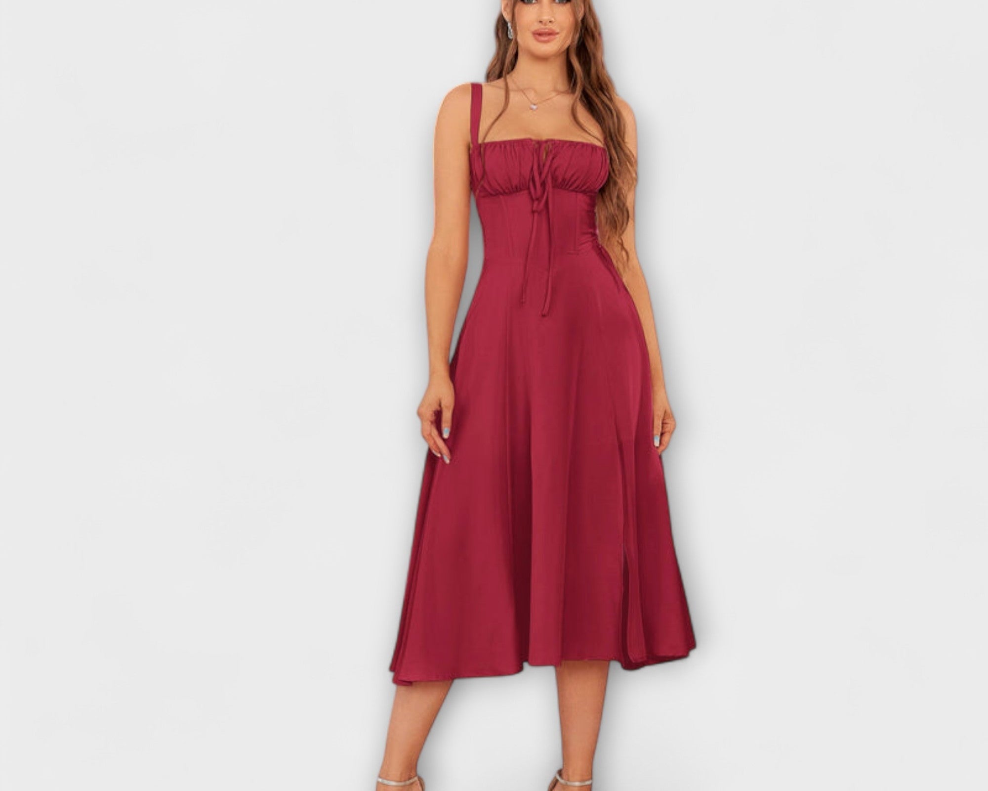 Hope - Rüschentop Kleid mit Schlitzdetail