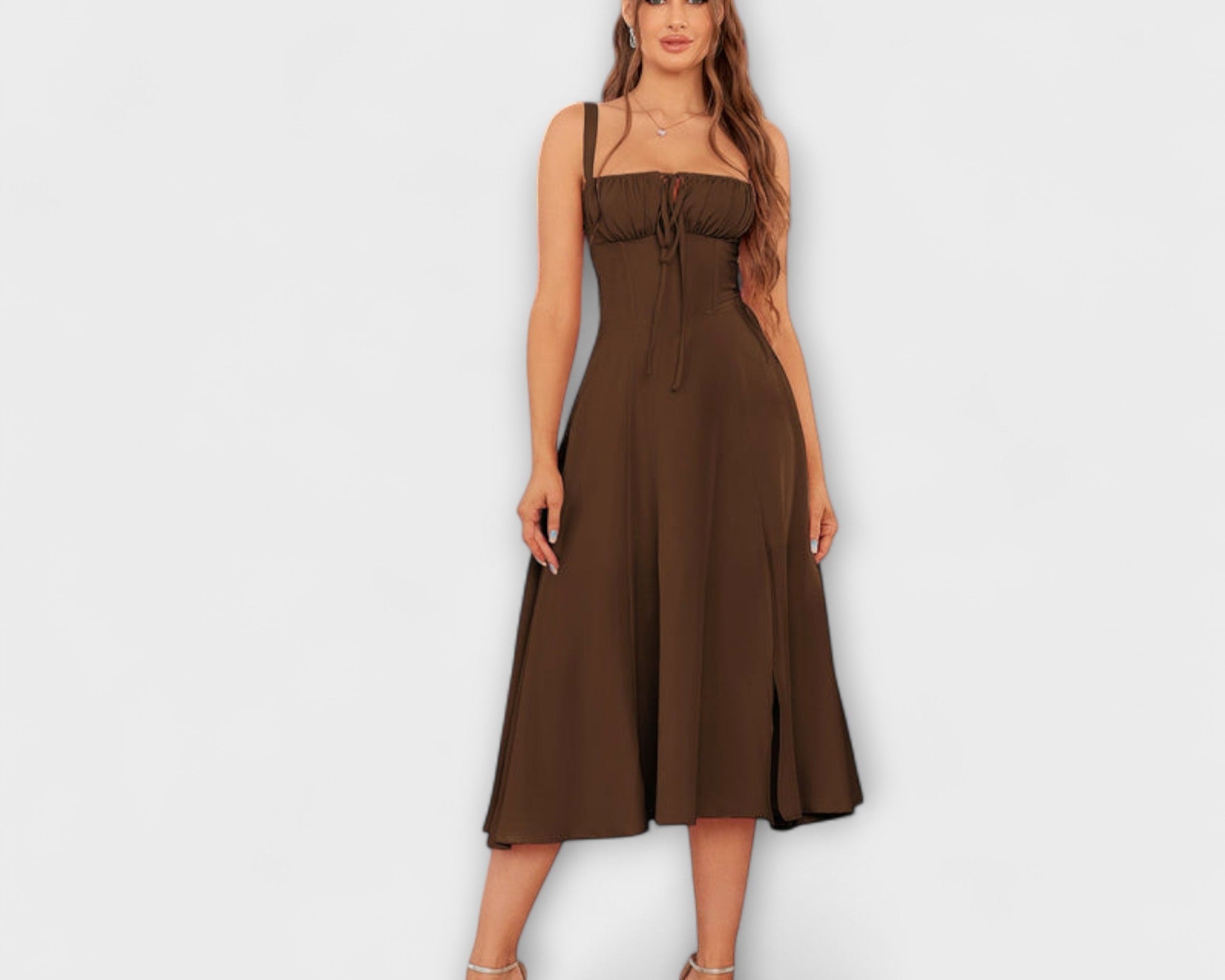 Hope - Rüschentop Kleid mit Schlitzdetail