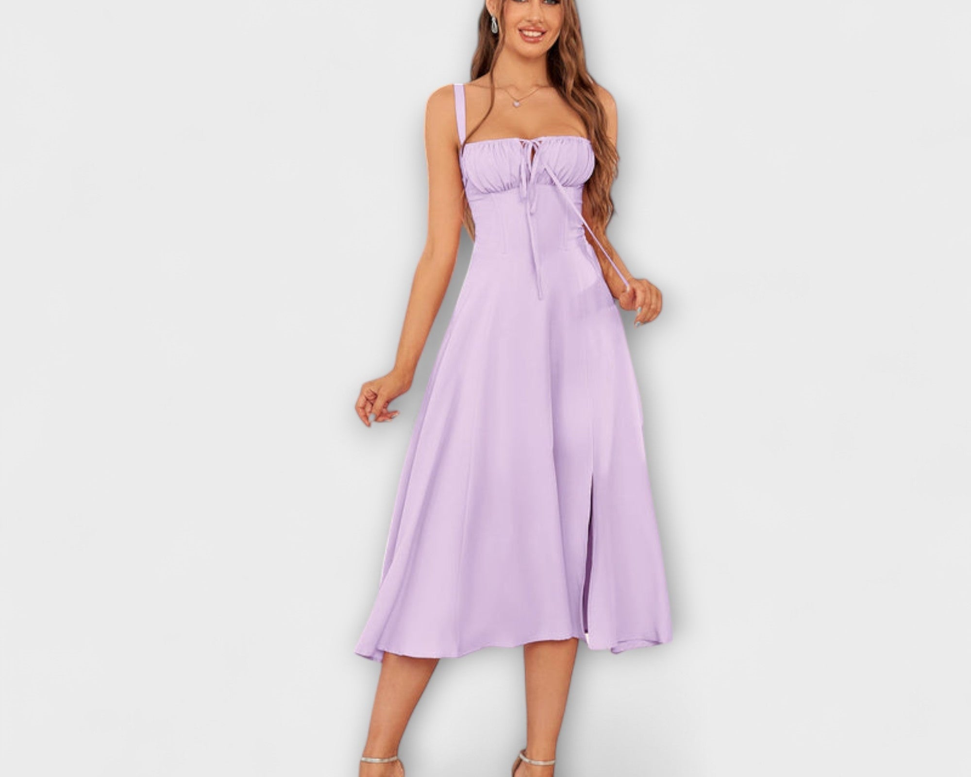 Hope - Rüschentop Kleid mit Schlitzdetail