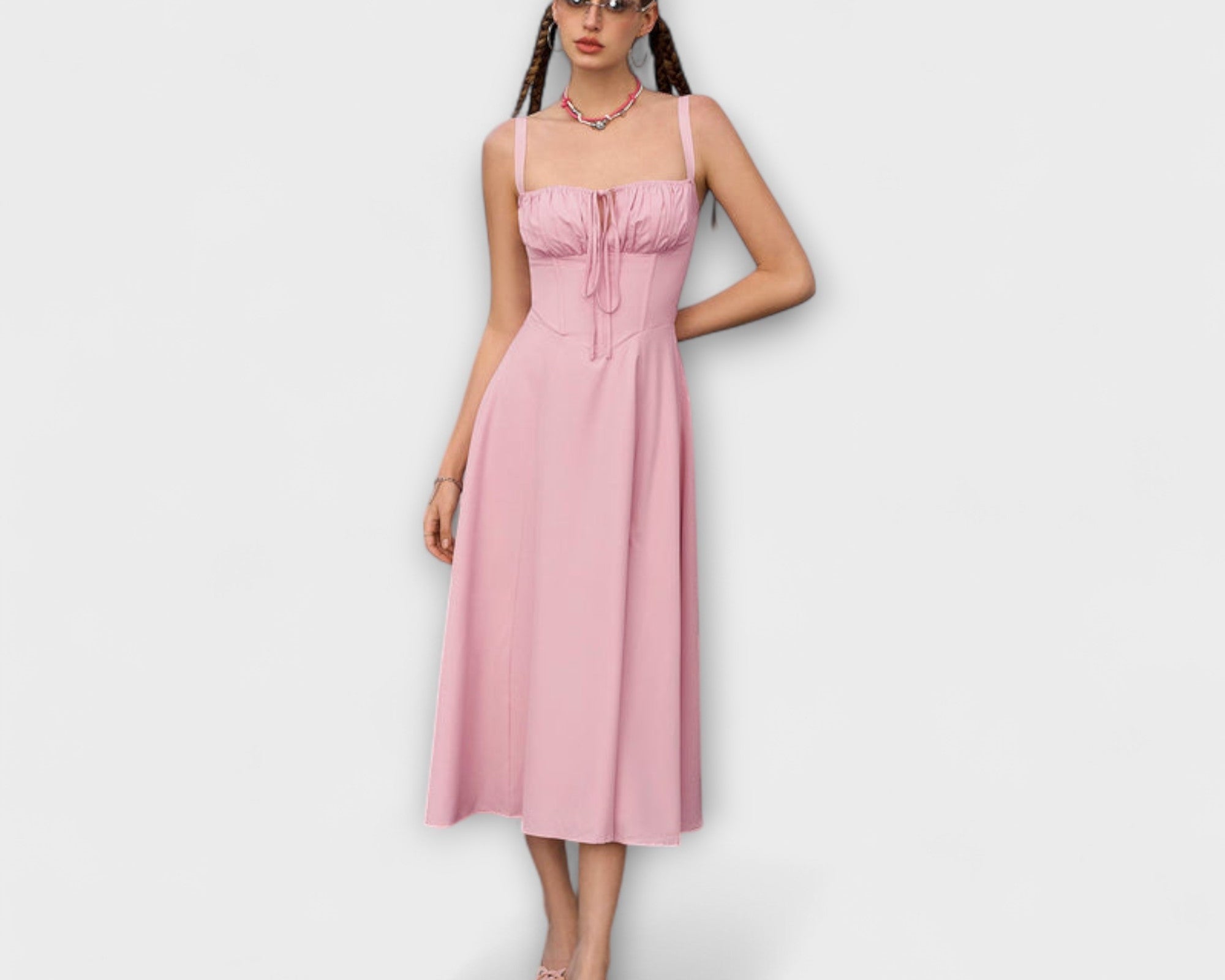 Hope - Rüschentop Kleid mit Schlitzdetail