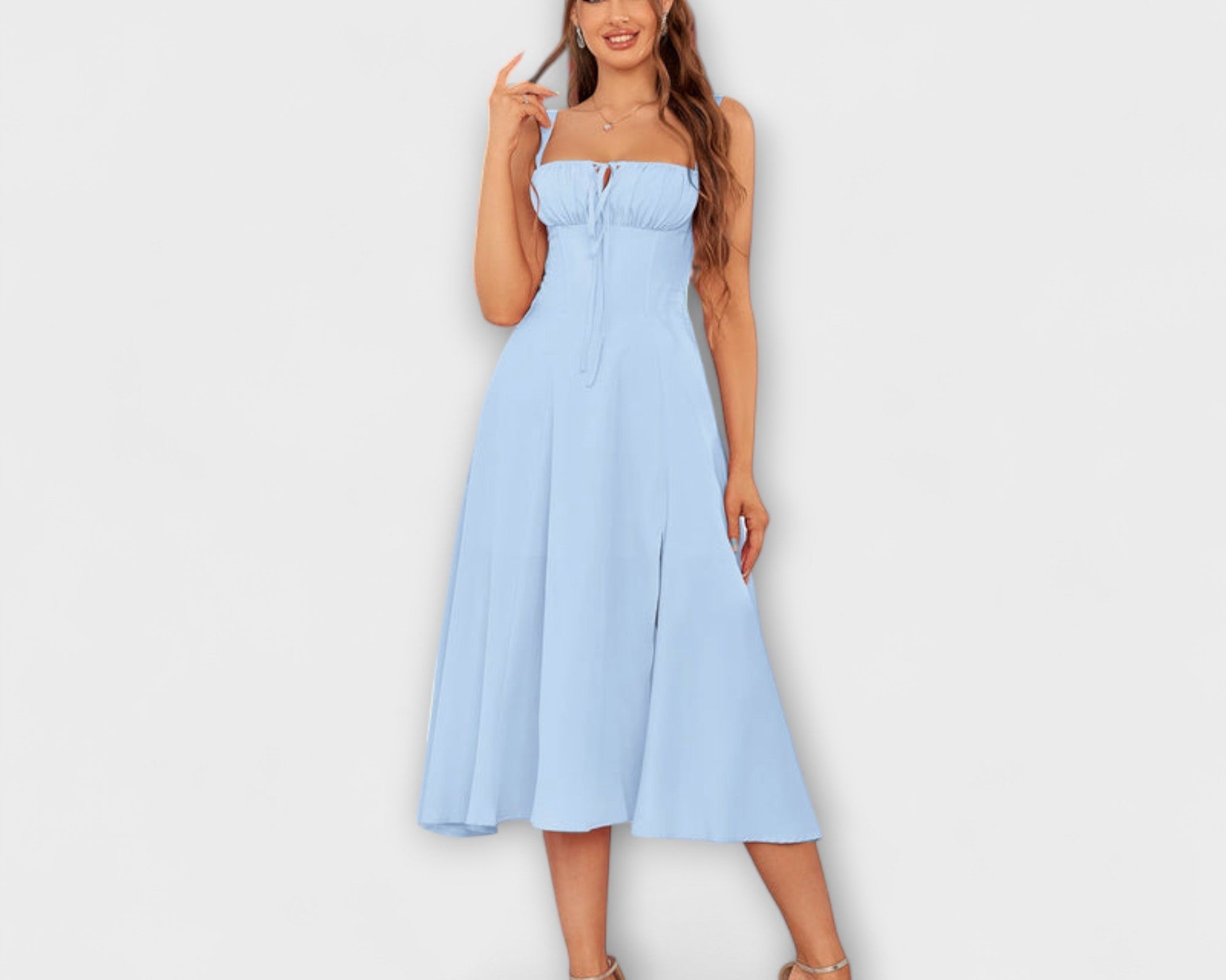 Hope - Rüschentop Kleid mit Schlitzdetail
