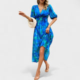 Clara - Elegantes Blumen-Midi-Kleid