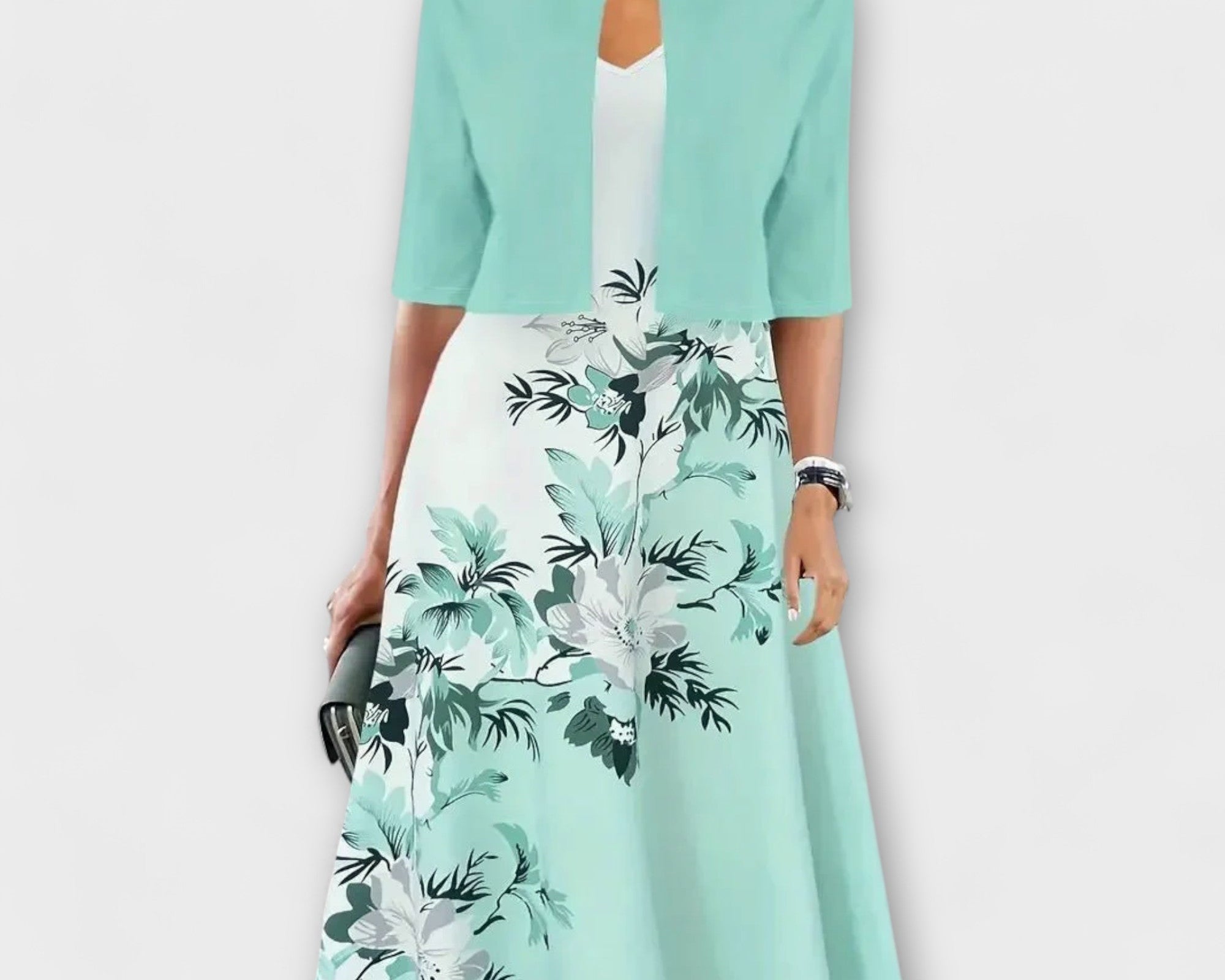 Damen Midi Kleid mit Blazer