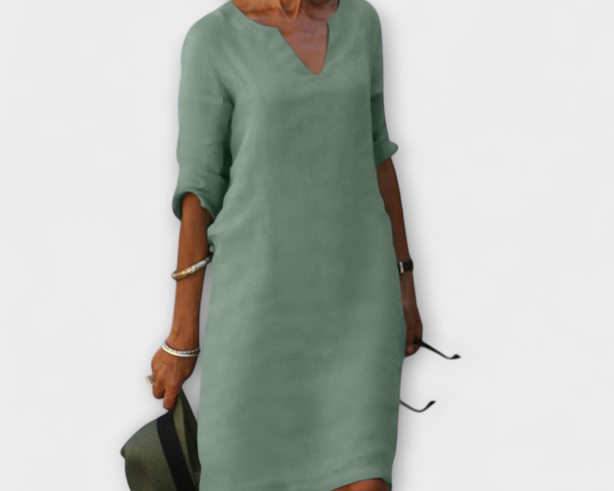 Ellyse - Stilvolles Sommerkleid mit V-Ausschnitt