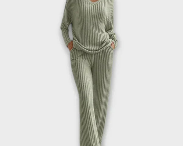 Geripptes Loungset