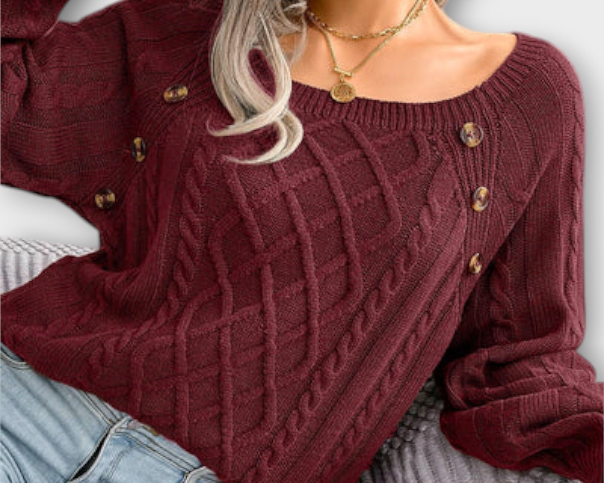 Malia - Pullover mit Knöpfen