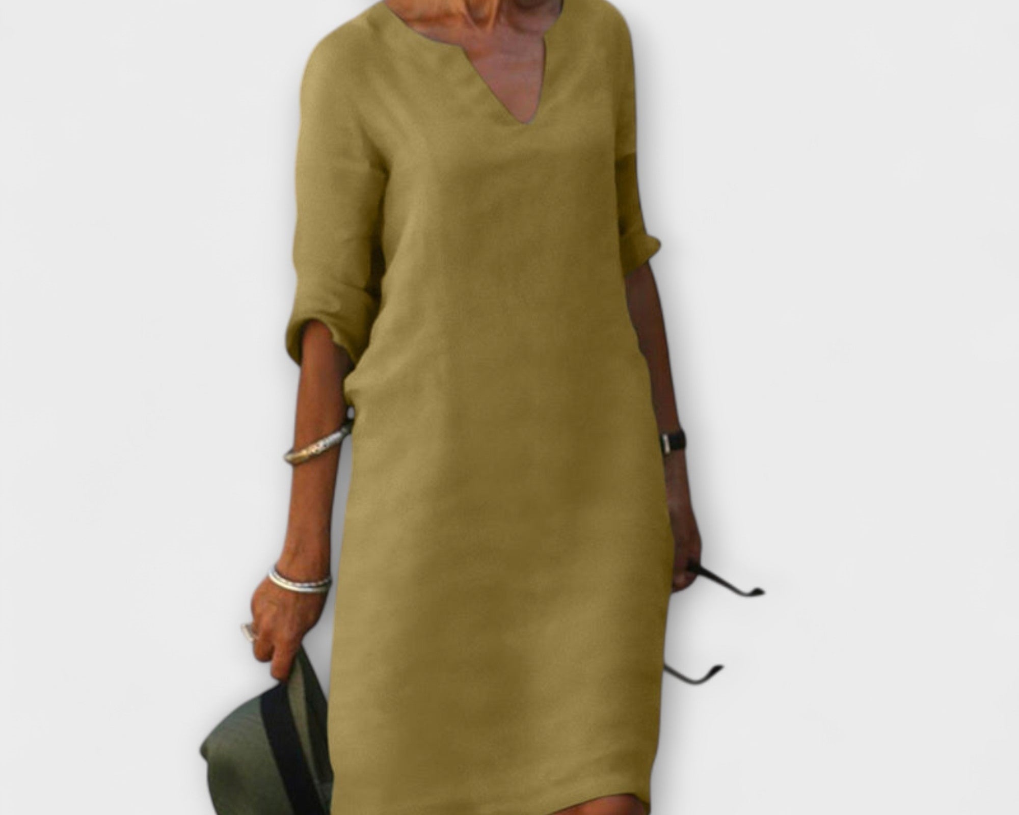 Ellyse - Stilvolles Sommerkleid mit V-Ausschnitt