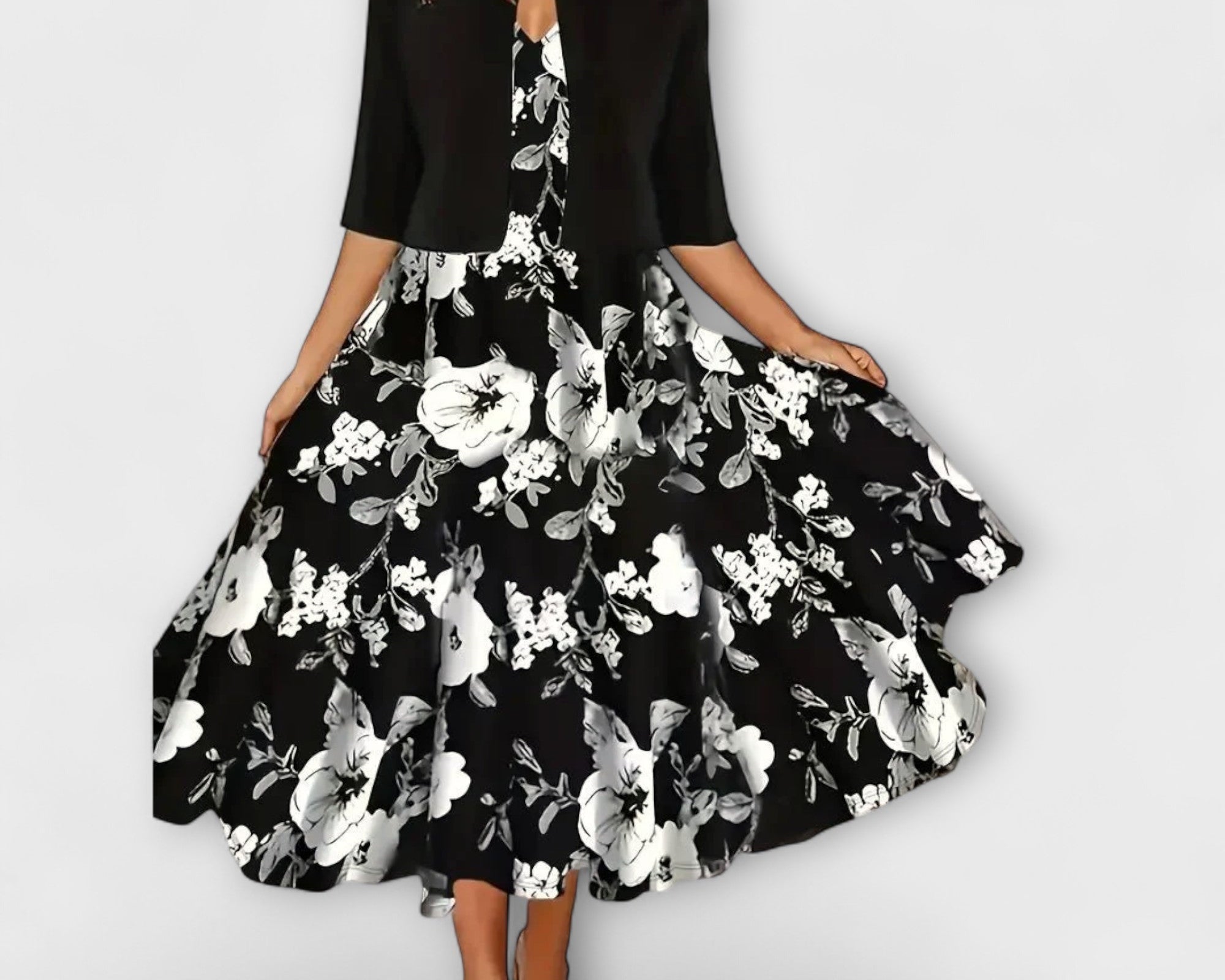 Damen Midi Kleid mit Blazer