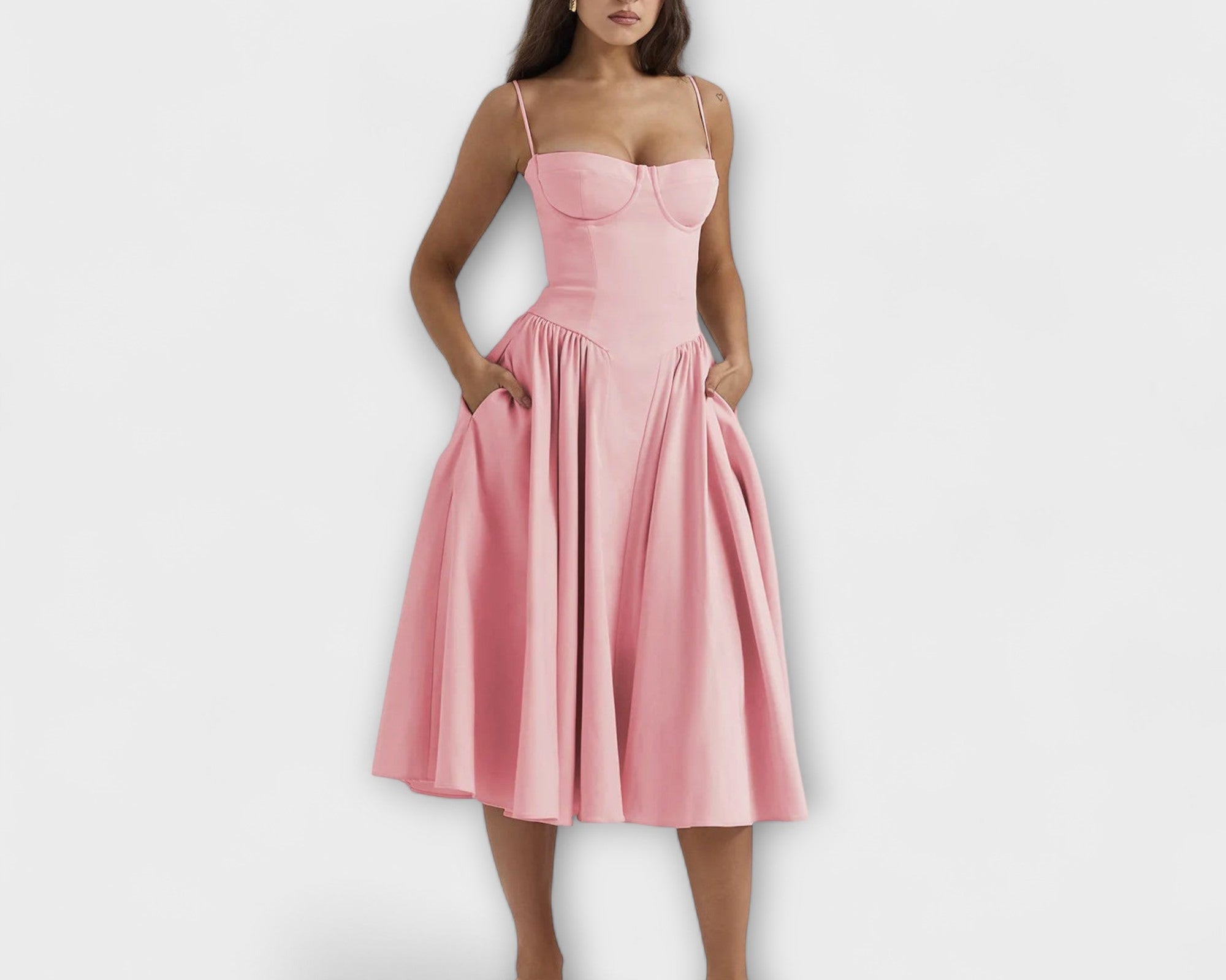 Rosalie - Verfeinertes ärmelloses Korsettkleid