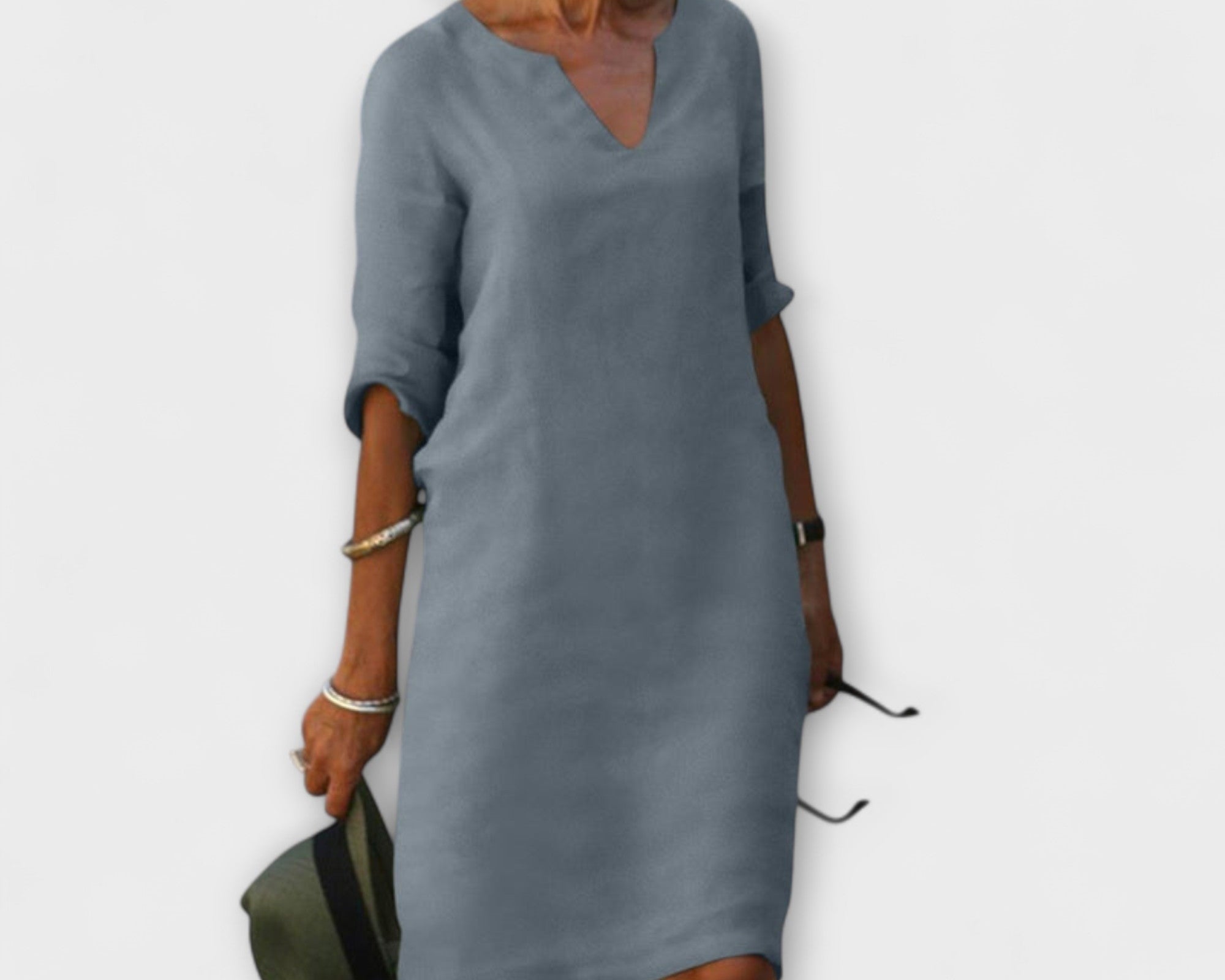 Ellyse - Stilvolles Sommerkleid mit V-Ausschnitt