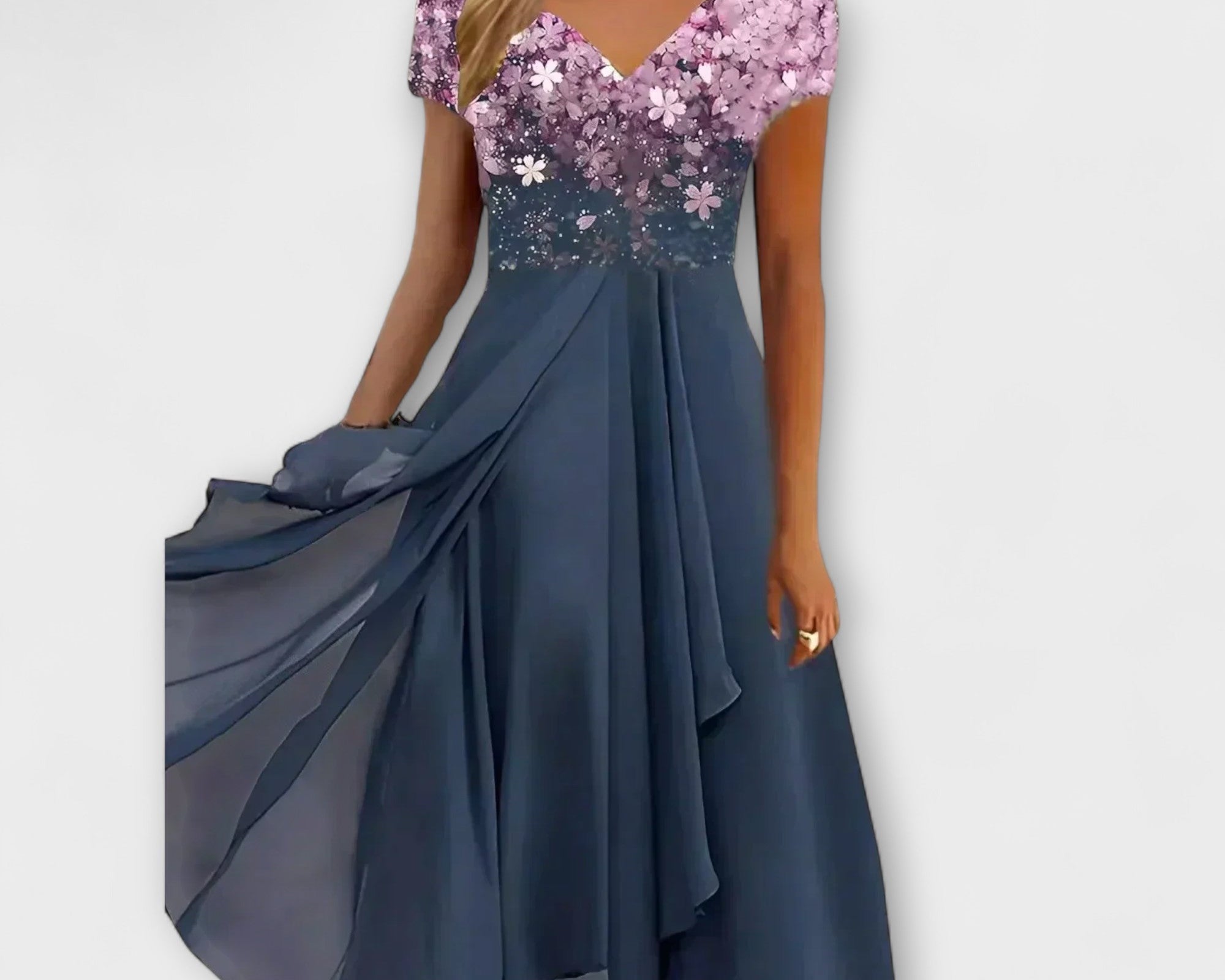Lara - Damen Chiffon Partykleid