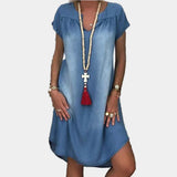 Sommerkleid aus weitem Denim