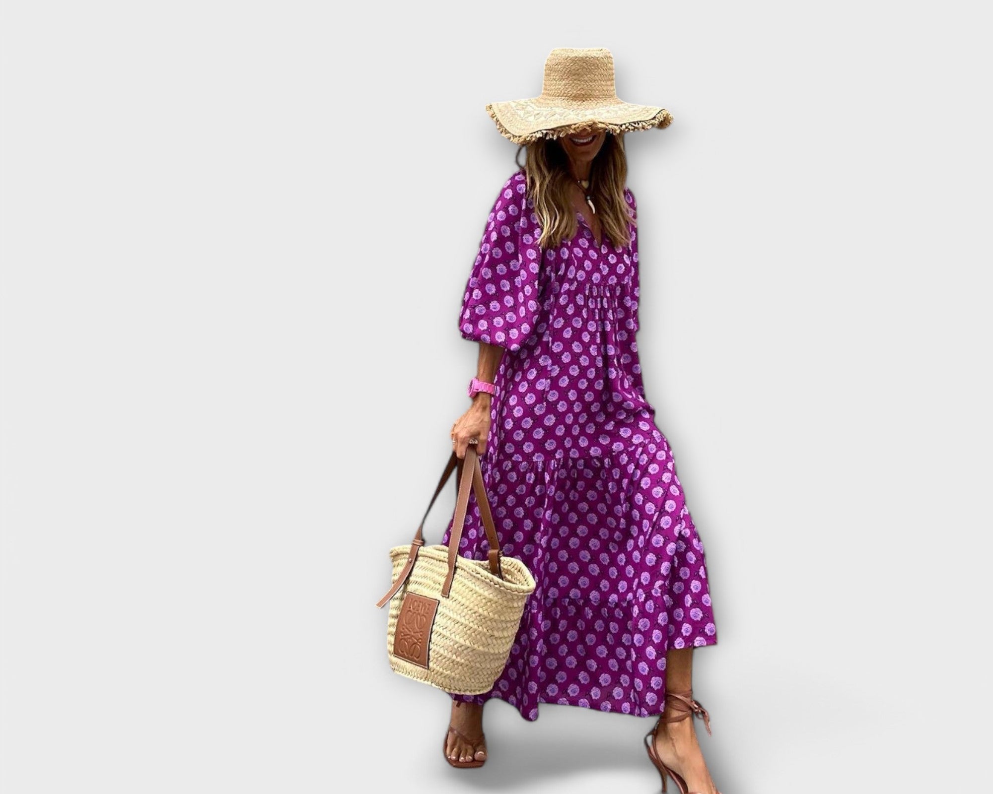 Elegantes Geometrisches Maxikleid