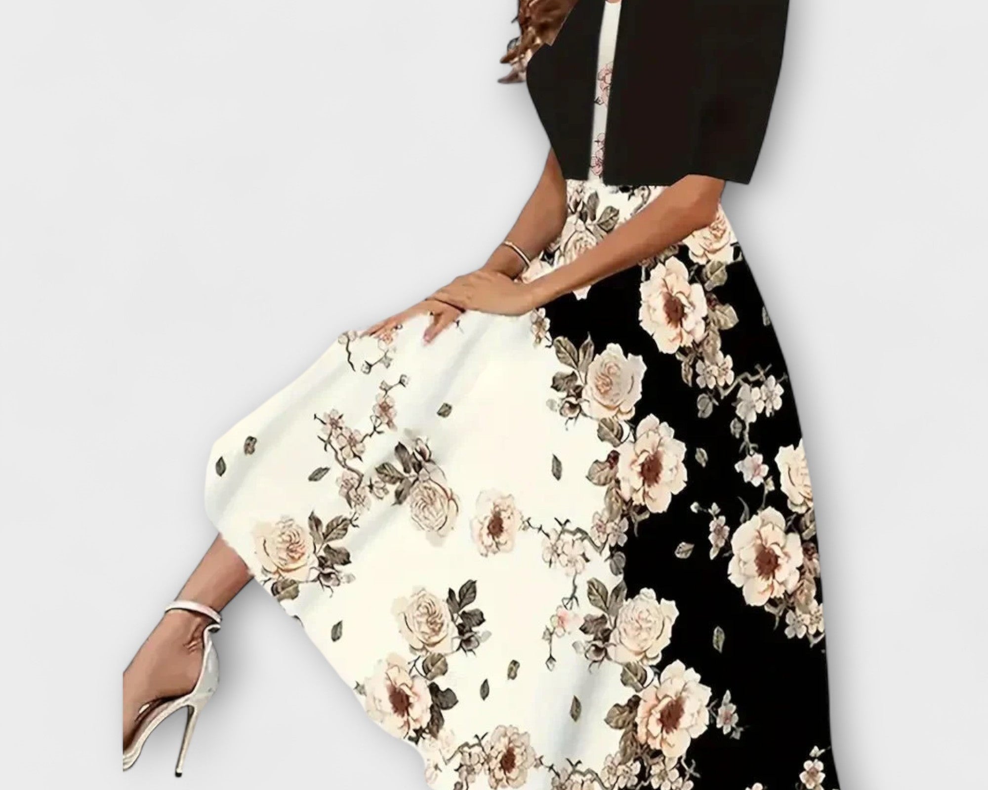 Damen Midi Kleid mit Blazer