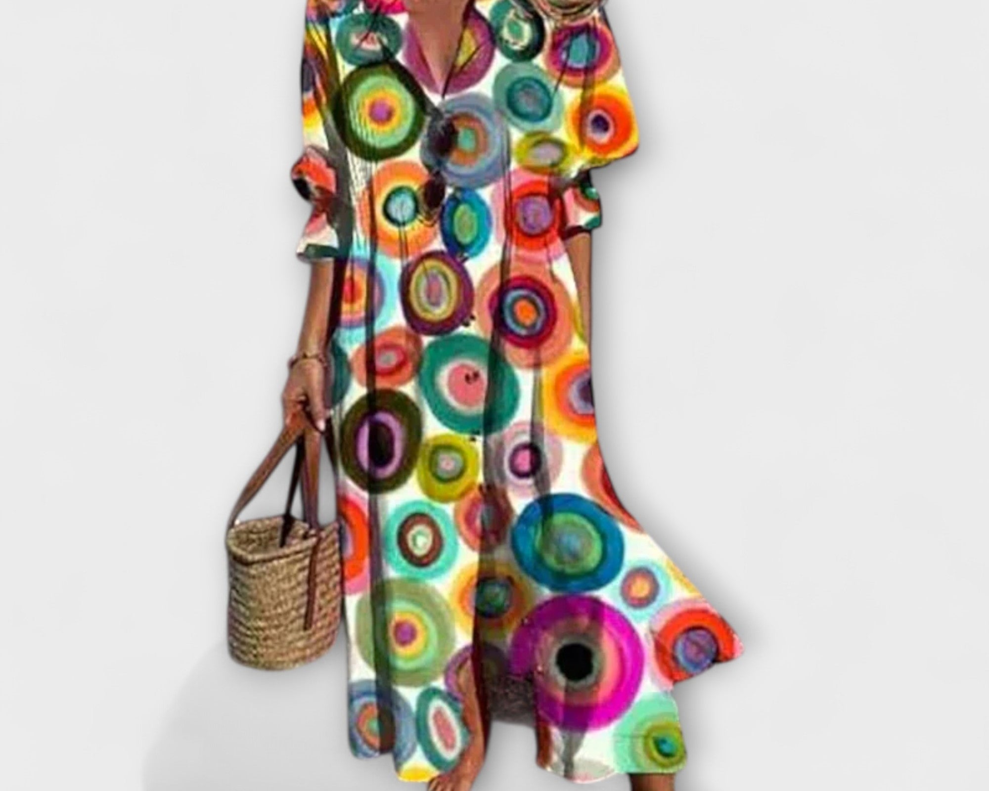 Lila - Schmeichelhaftes Maxikleid mit Bauchbedeckung