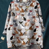 Sarina | Bluse mit Chihuahua-Motiv
