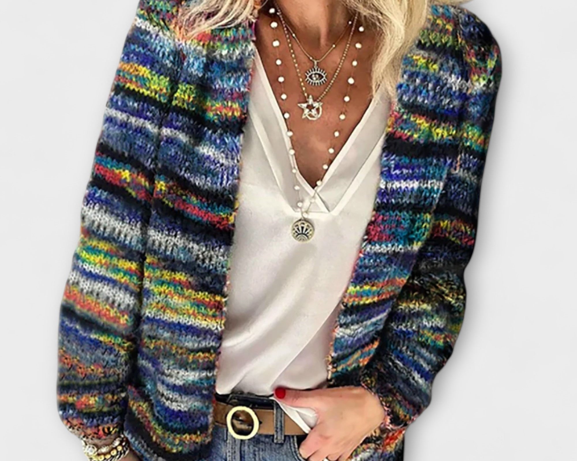 Birgitte - Lebhafte und Gemütliche Strickjacke