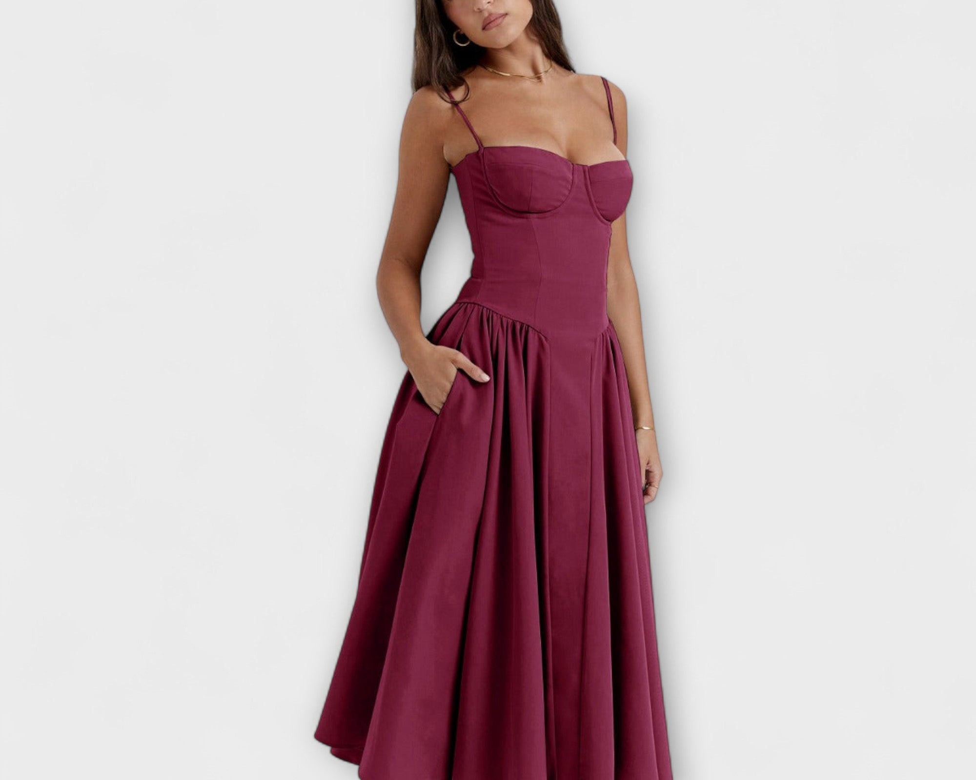 Rosalie - Verfeinertes ärmelloses Korsettkleid