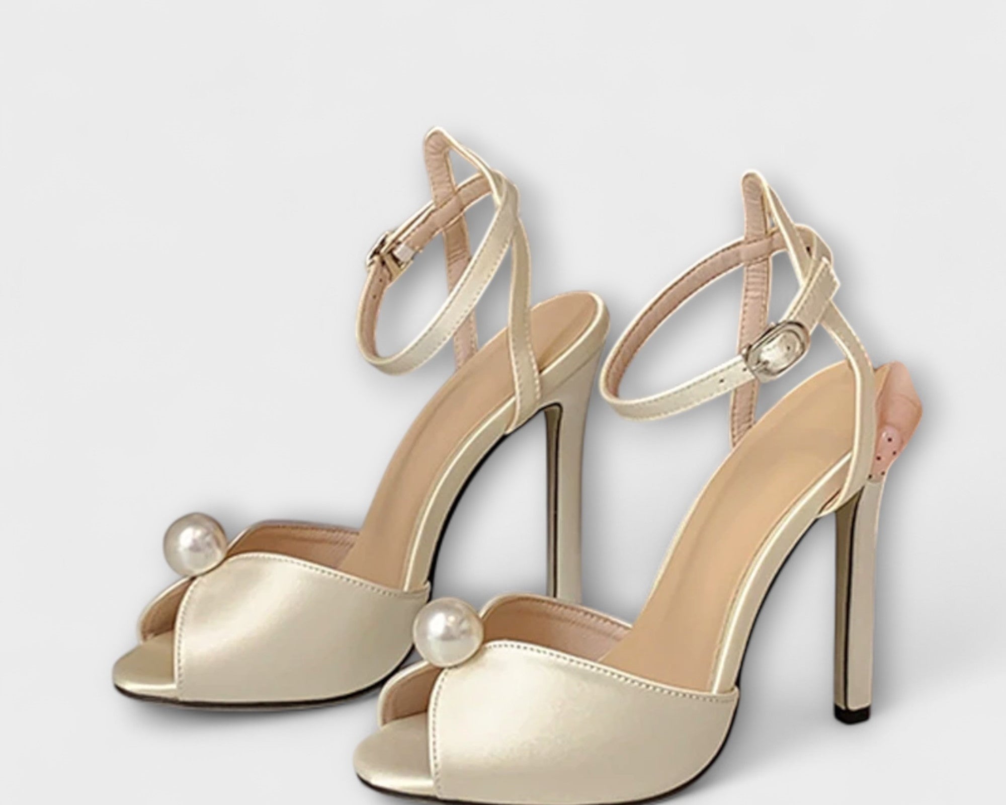Liyke - Hochwertige Bequeme Seiden Peep Toe