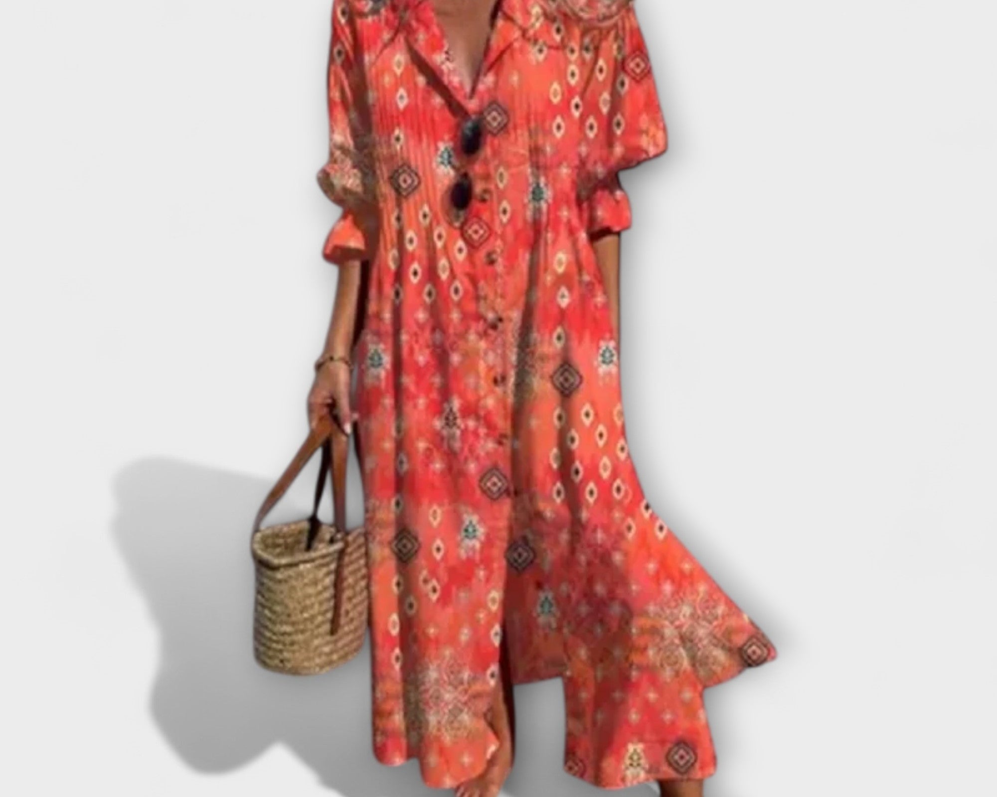Lila - Schmeichelhaftes Maxikleid mit Bauchbedeckung