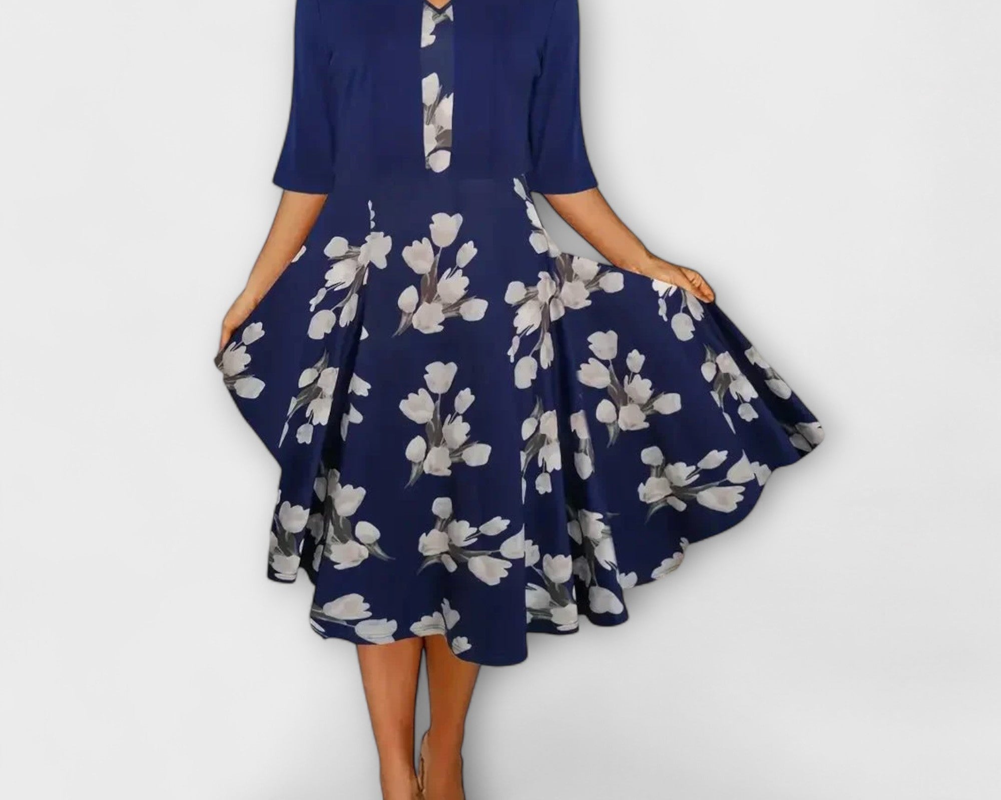 Damen Midi Kleid mit Blazer