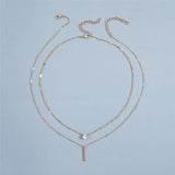 Vintage-Halskettenset mit Goldfarbene