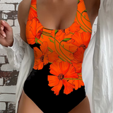 Lucy - Elegantes Einteiler-Badeanzug mit Blumenmuster