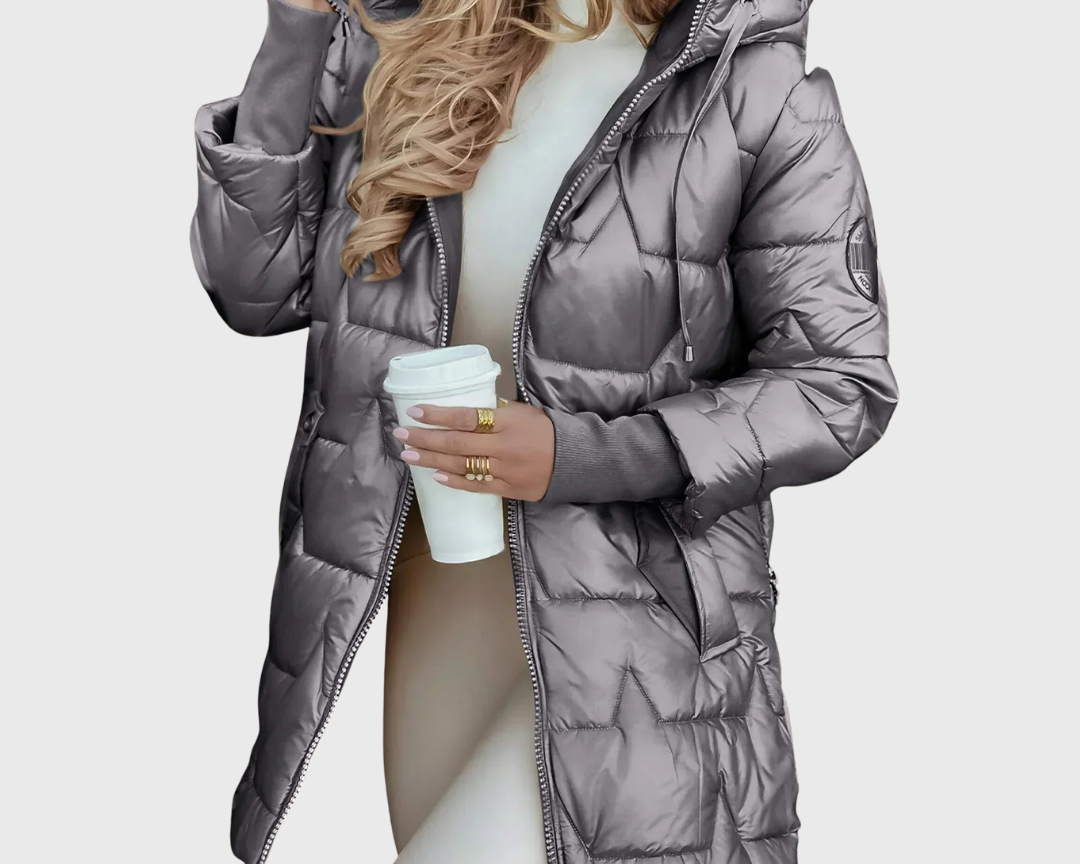 Maria – Langer und warmer Mantel mit Kapuze
