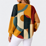 Léa - Pullover aus strukturiertem Material mit geometrischen Mustern