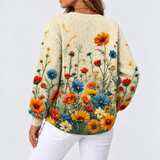Nalea – Strick-Cardigan mit Blütendesign