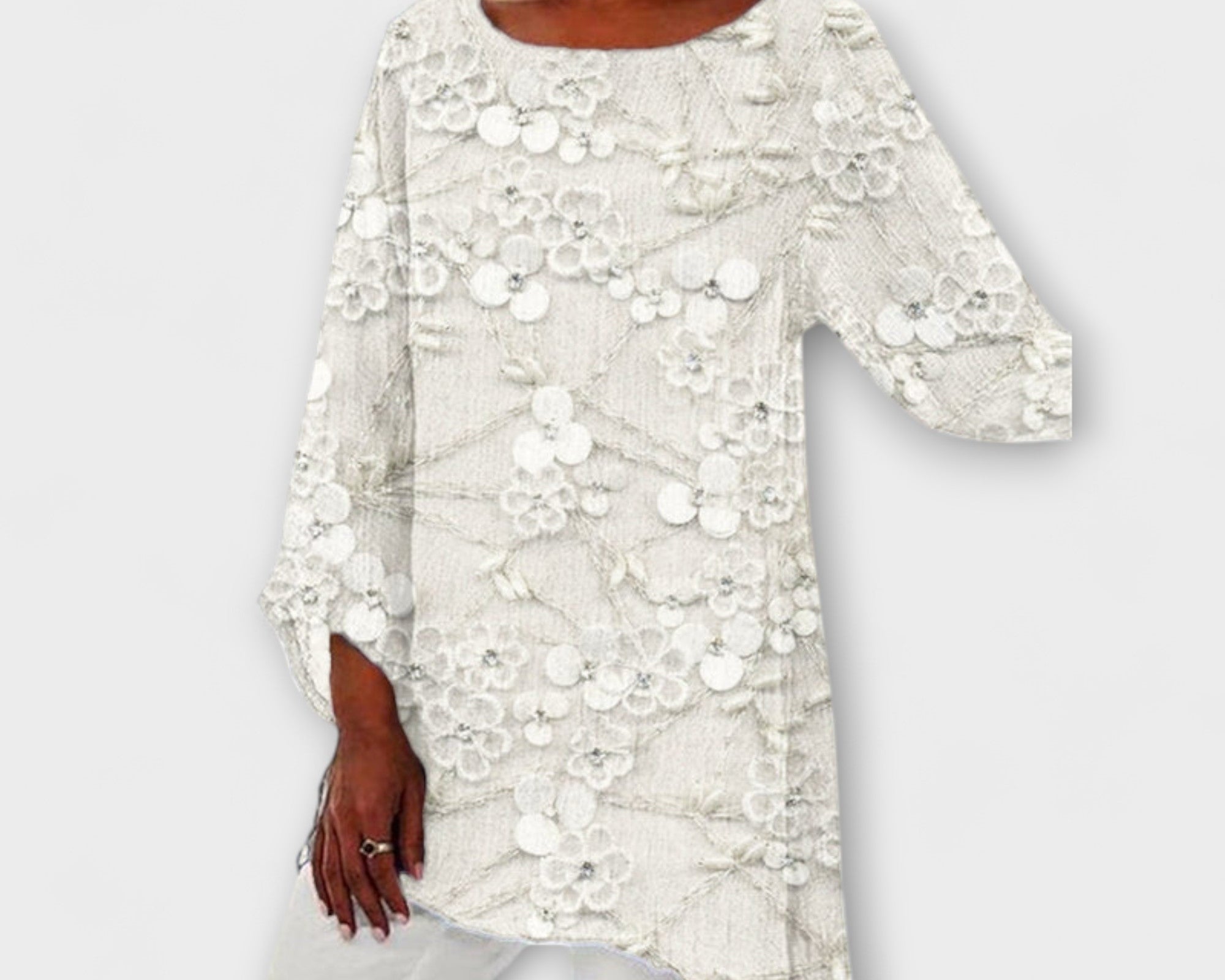 Harper - Bluse mit floralem Kristalldruck