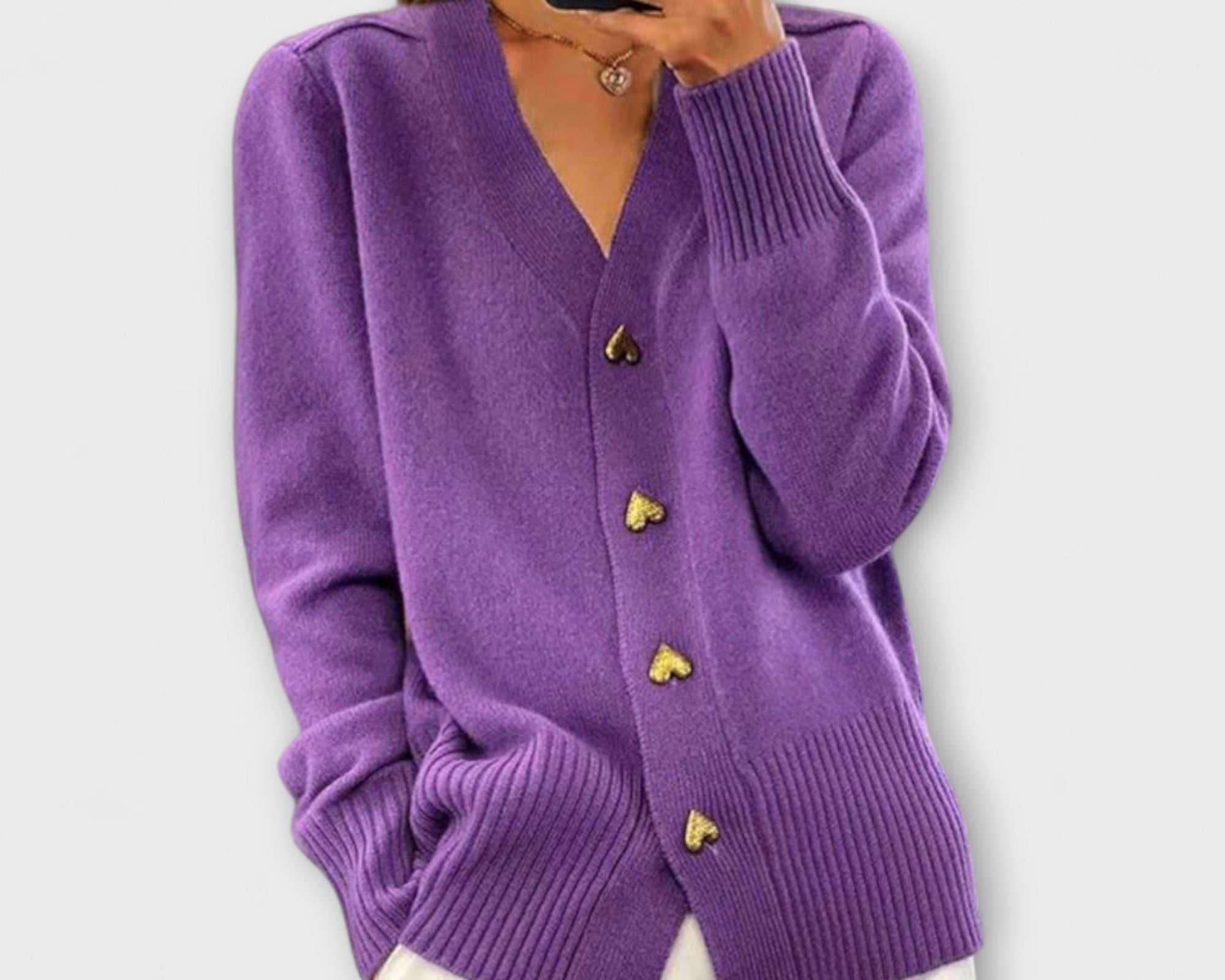 Marij – Damen-Pullover mit V-Ausschnitt im Vintage-Look